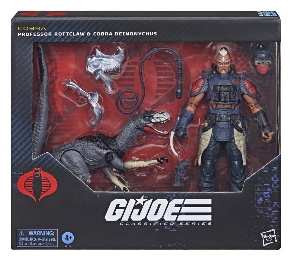 G.I. Joe Classified Series Action Figure 2 Pack #196 Professor Rottclaw & Cobra Deinonychus Hasbro