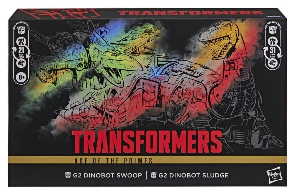Transformers Age of the Primes Leader Class Action Figure 2 Pack G2 G2 Dinobot Swoop &amp; G2 Dinobot Sludge Hasbro