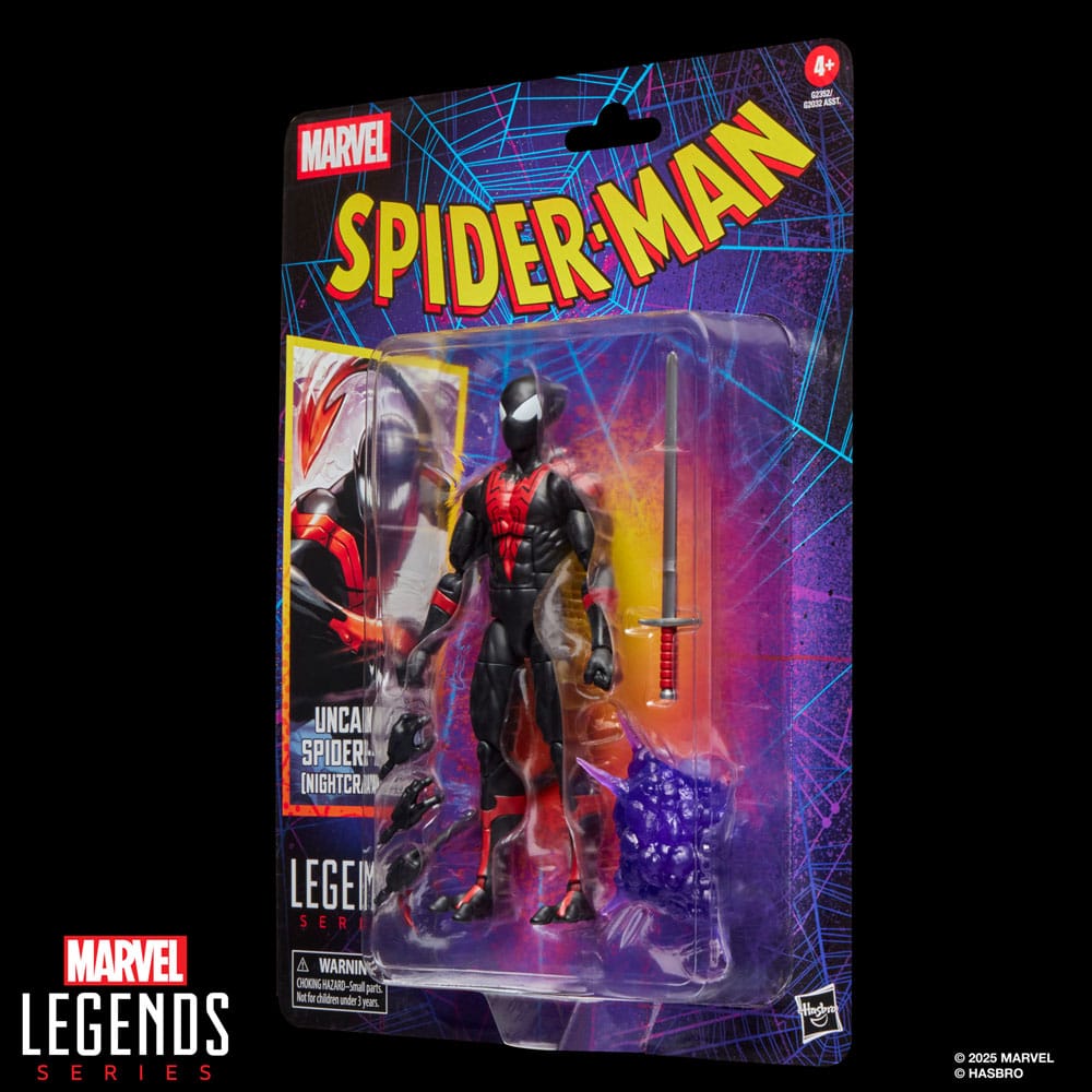 Spider-Man Marvel Legends Retro Action Figure Uncanny Spider-Man Nightcrawler Hasbro