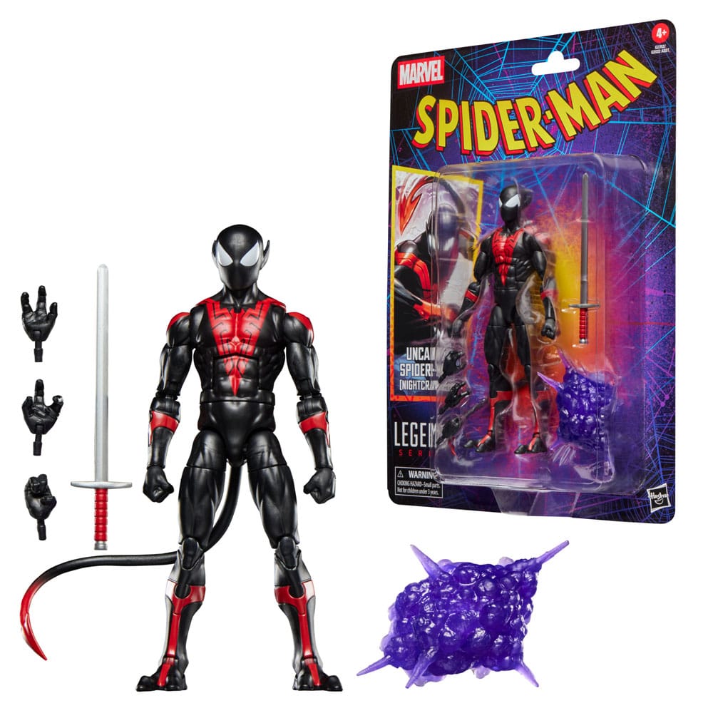 Spider-Man Marvel Legends Retro Action Figure Uncanny Spider-Man Nightcrawler Hasbro