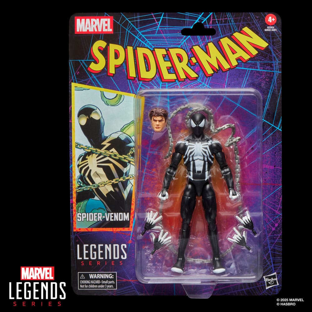 Spider-Man Marvel Legends Retro Action Figure Spider Venom Hasbro