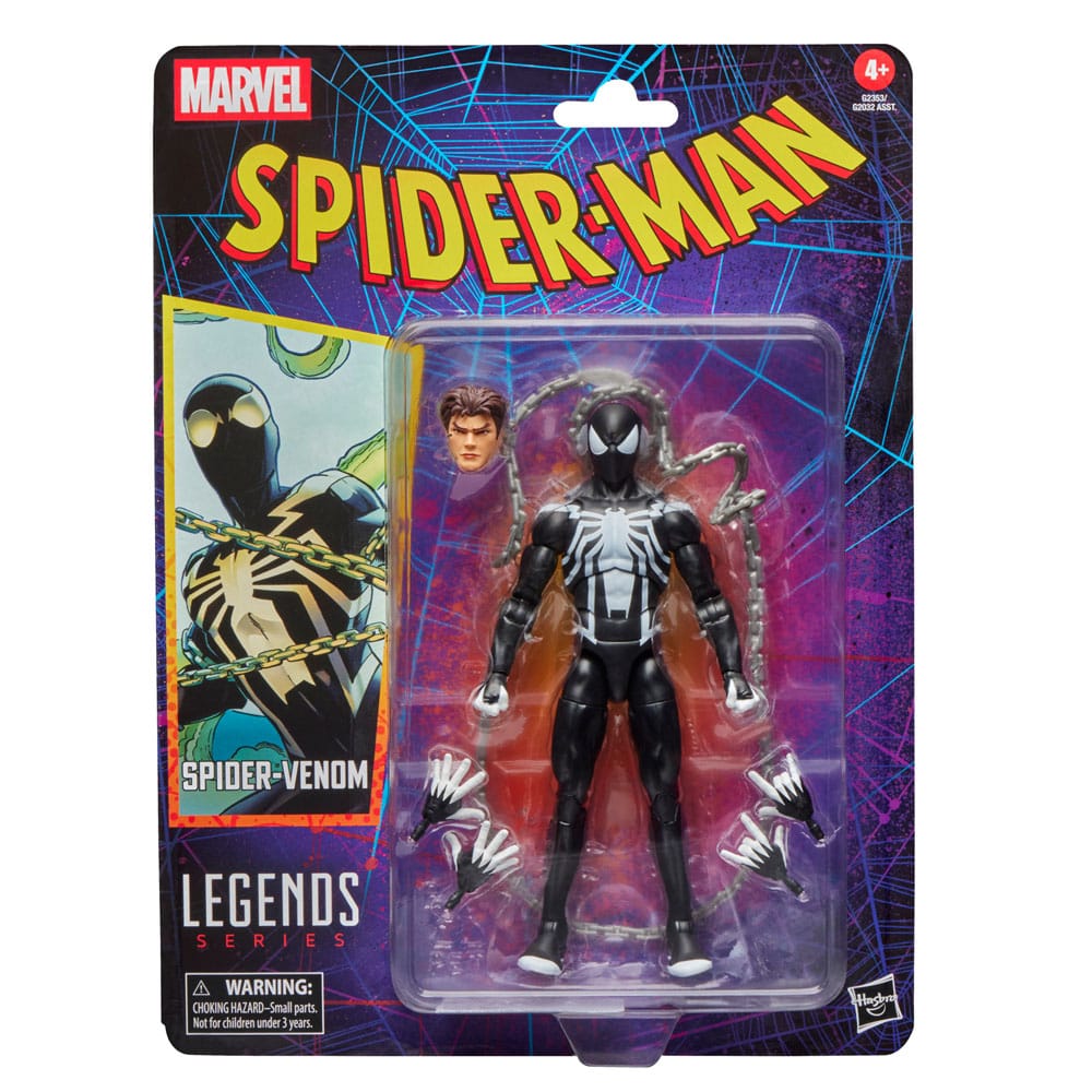 Spider-Man Marvel Legends Retro Action Figure Spider Venom Hasbro