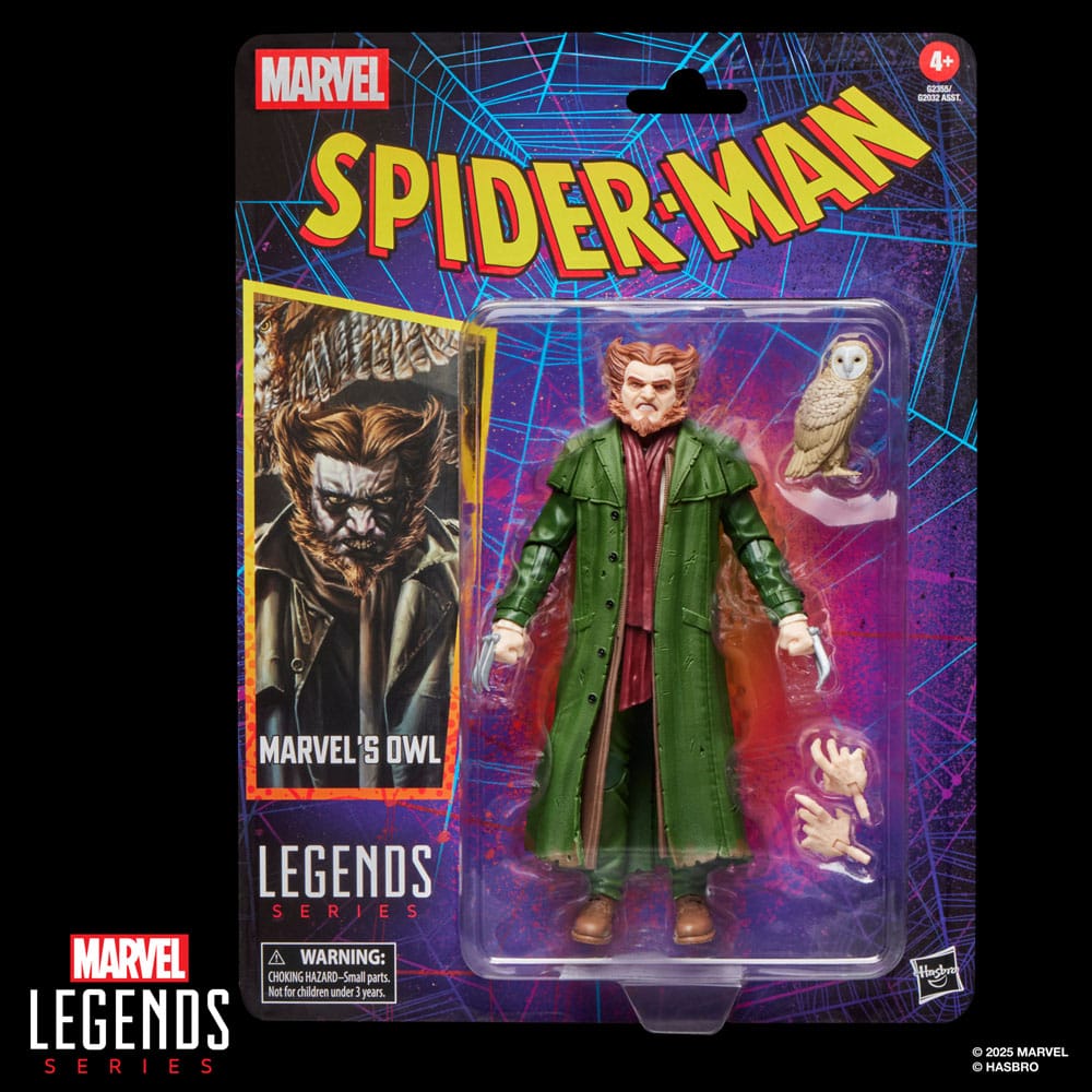 Spider-Man Marvel Legends Retro Action Figure Marvel's Owl Hasbro