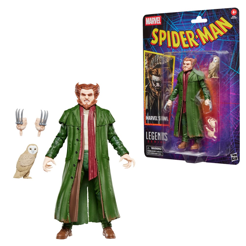 Spider-Man Marvel Legends Retro Action Figure Marvel's Owl Hasbro