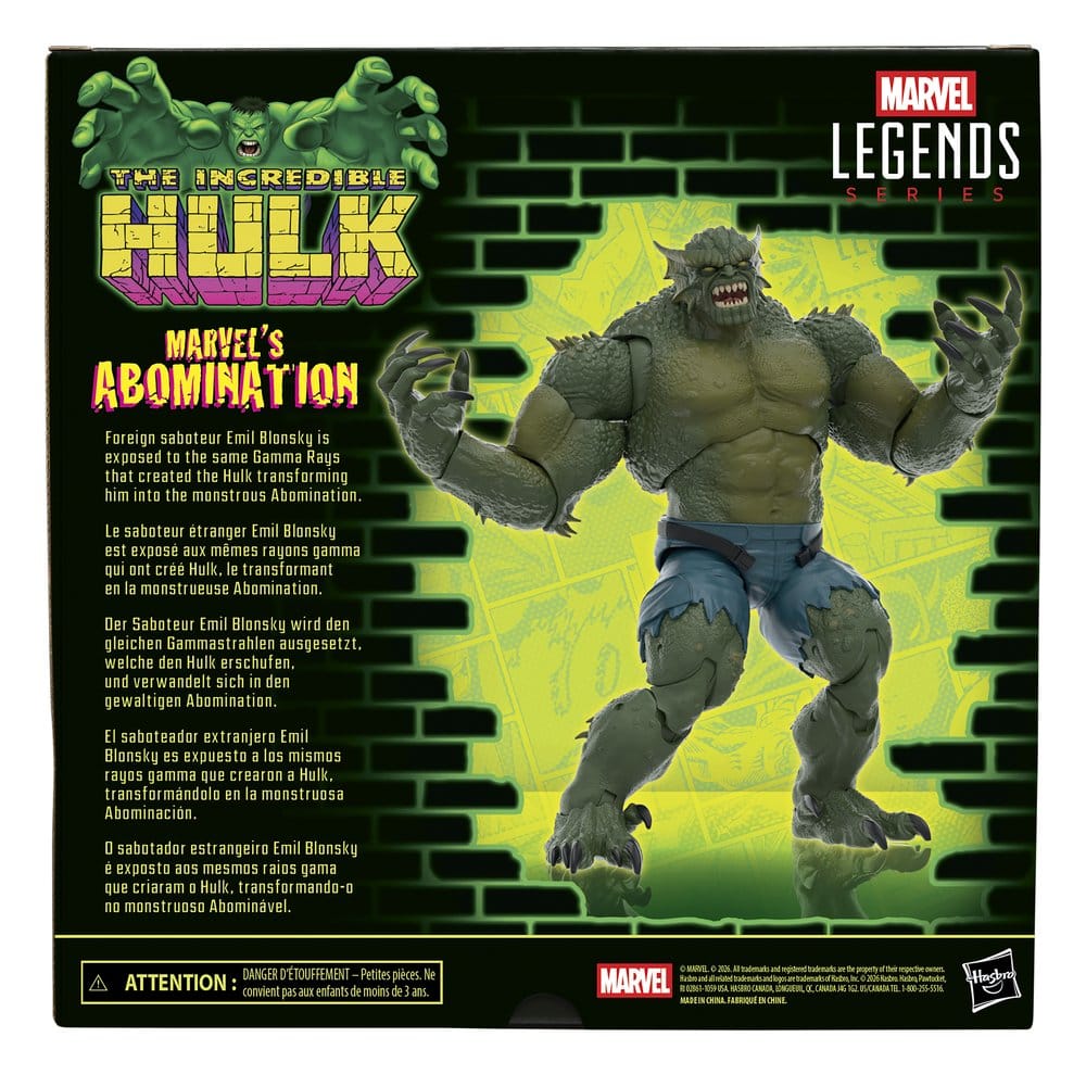 The Incredible Hulk Marvel Legends Action Figure Marvel's Abomination Hasbro