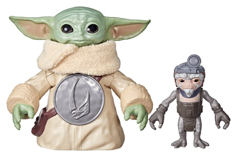 Star Wars The Mandalorian & Grogu Electronic Action Figure Huggin' Grogu & Anzellan Hasbro