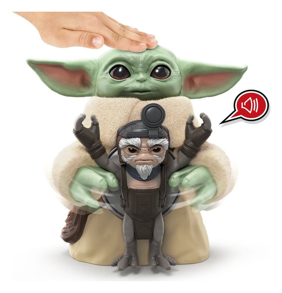 Star Wars The Mandalorian & Grogu Electronic Action Figure Huggin' Grogu & Anzellan Hasbro