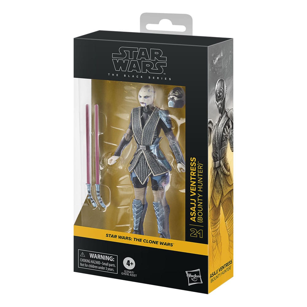 Star Wars The Clone Wars Black Series Action Figure Asajj Ventress Bounty Hunter Hasbro