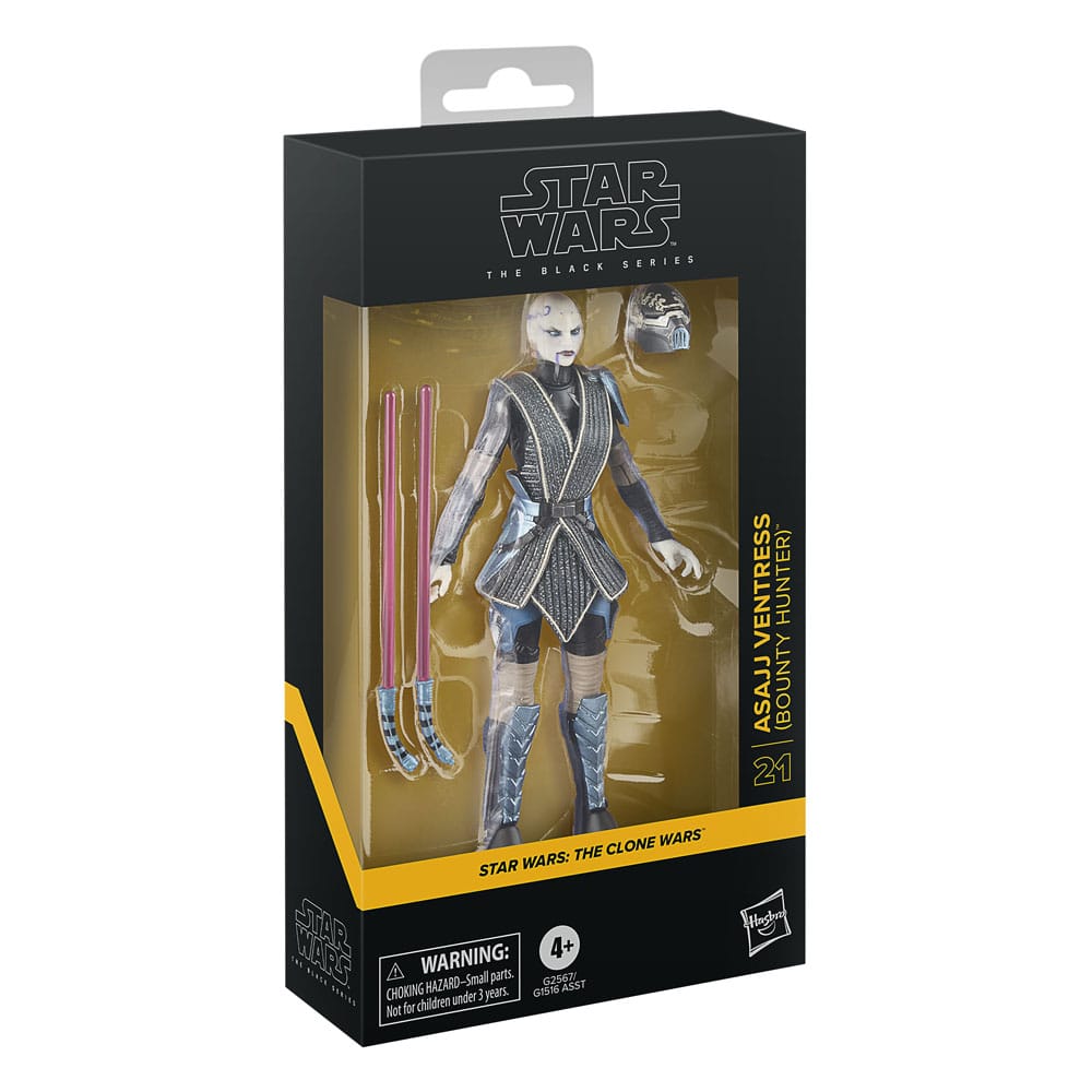 Star Wars The Clone Wars Black Series Action Figure Asajj Ventress Bounty Hunter Hasbro