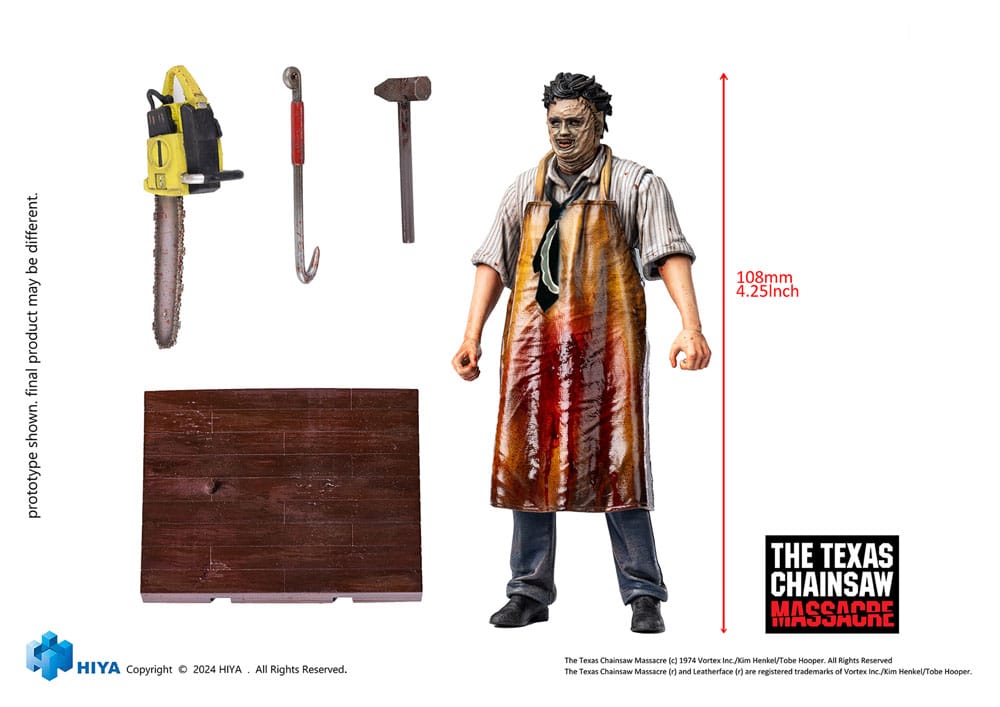 Texas Chainsaw Massacre 1974 Exquisite Mini Action Figure 1/18 Killing Mask Hiya Toys