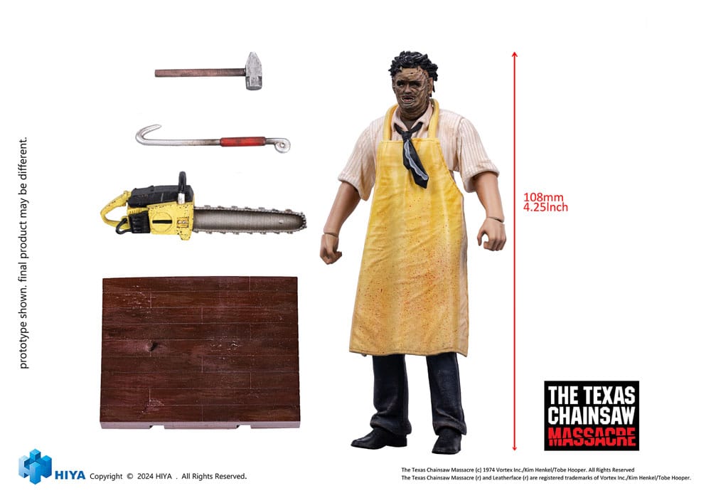 Texas Chainsaw Massacre 1974 Exquisite Mini Action Figure 1/18 LeatherFace Killing Mask Standard Ver. Hiya Toys