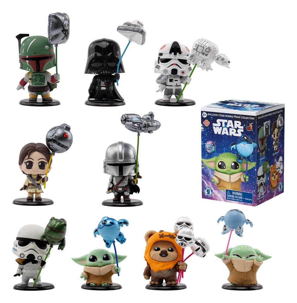 Star Wars Cosbi Mini Figures Balloon Blind Box Display 8 Hot Toys