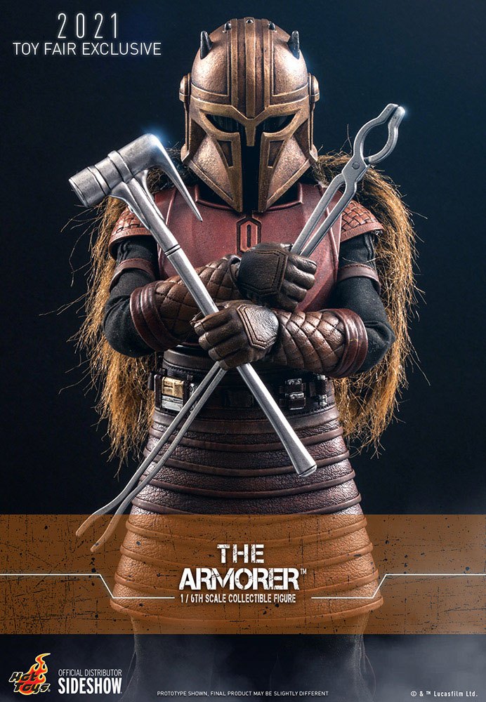 Star Wars The Mandalorian Action Figure The Armorer 2021 Toy Fair Exclusive Hot Toys