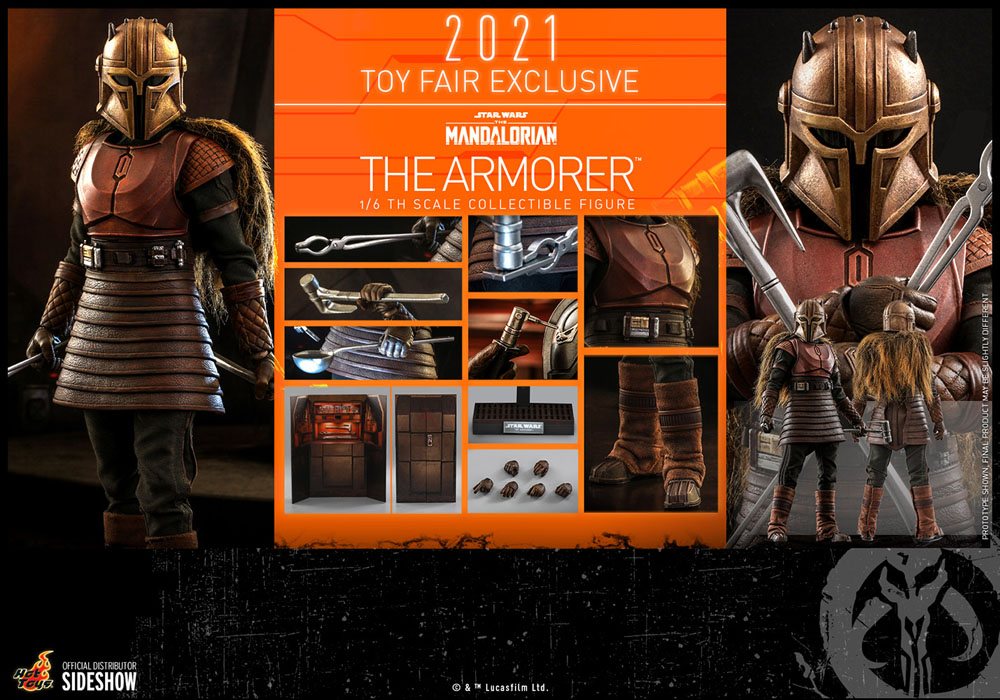 Star Wars The Mandalorian Action Figure The Armorer 2021 Toy Fair Exclusive Hot Toys