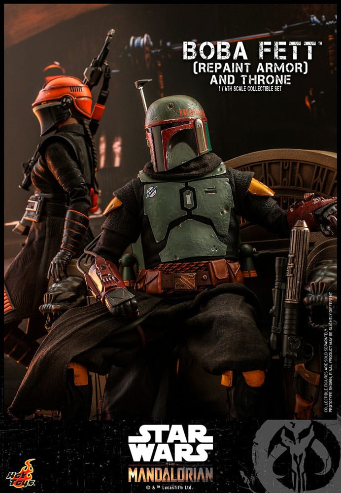 Star Wars The Mandalorian Action Figure Boba Fett Repaint Armor and Throne Special Edition Hot Toys