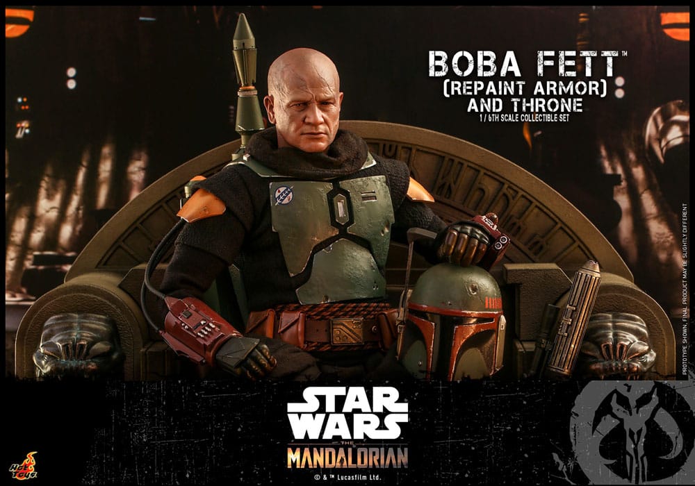 Star Wars The Mandalorian Action Figure Boba Fett Repaint Armor and Throne Special Edition Hot Toys