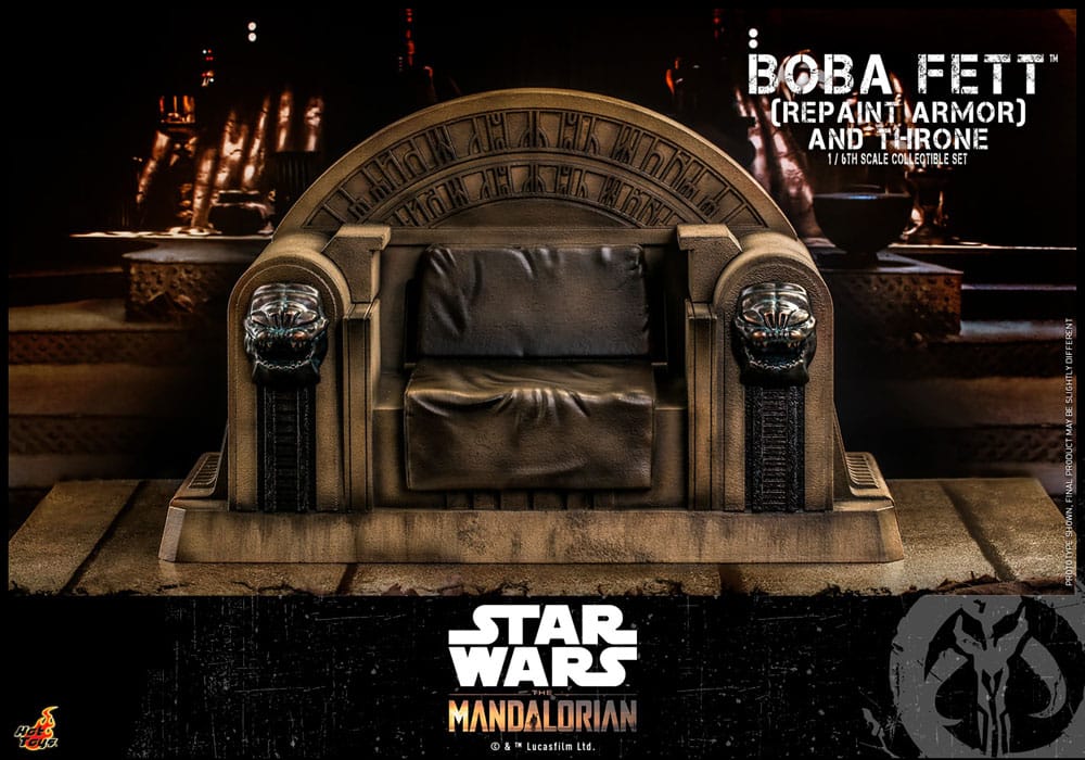 Star Wars The Mandalorian Action Figure Boba Fett Repaint Armor and Throne Special Edition Hot Toys