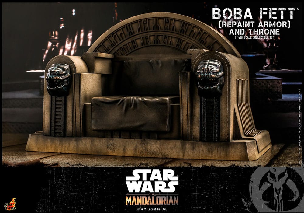 Star Wars The Mandalorian Action Figure Boba Fett Repaint Armor and Throne Special Edition Hot Toys