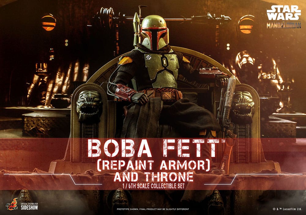 Star Wars The Mandalorian Action Figure Boba Fett Repaint Armor and Throne Special Edition Hot Toys