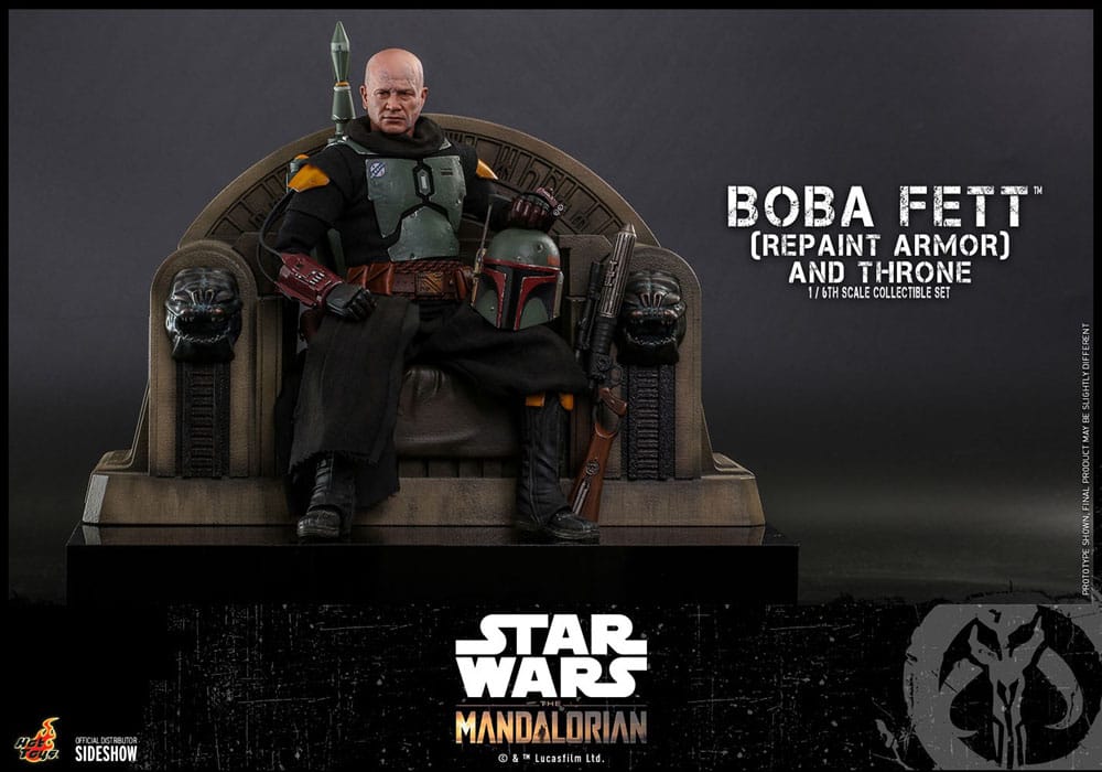 Star Wars The Mandalorian Action Figure Boba Fett Repaint Armor and Throne Special Edition Hot Toys