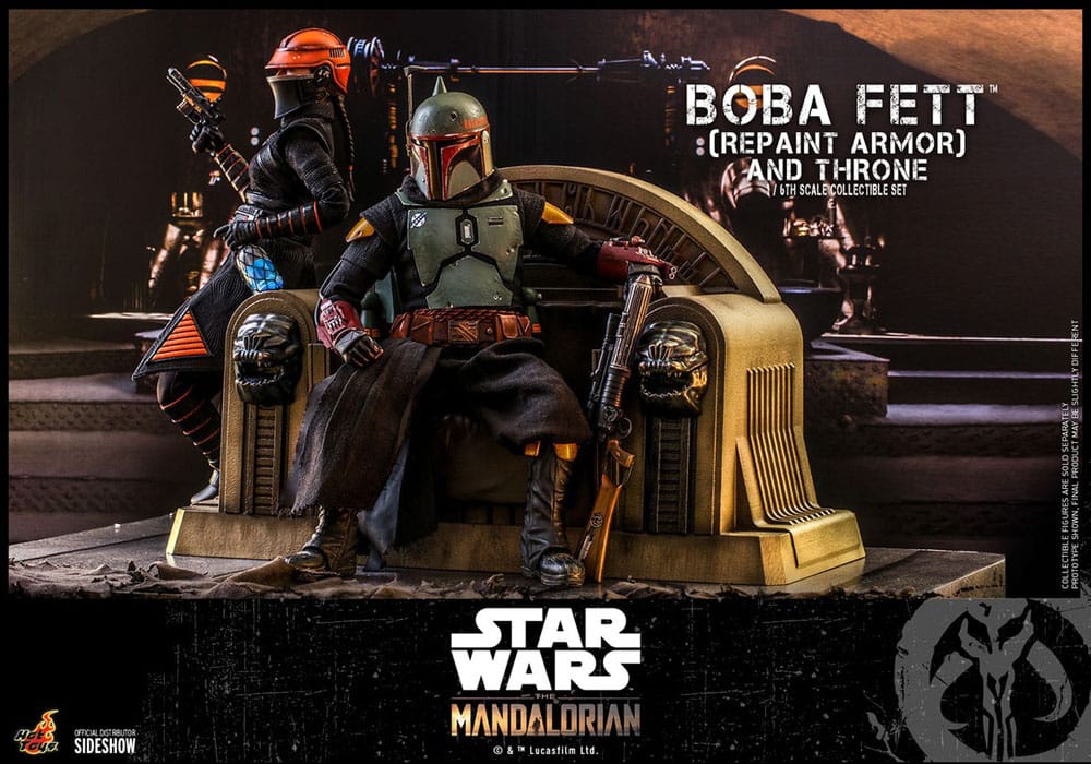 Star Wars The Mandalorian Action Figure Boba Fett Repaint Armor and Throne Special Edition Hot Toys
