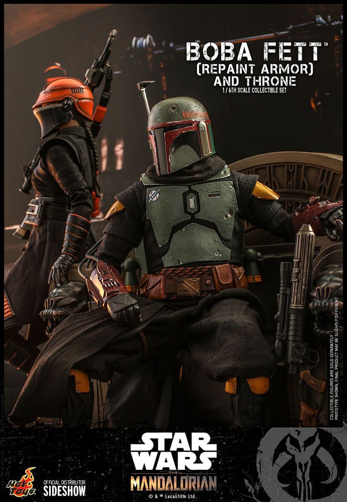 Star Wars The Mandalorian Action Figure Boba Fett Repaint Armor and Throne Special Edition Hot Toys