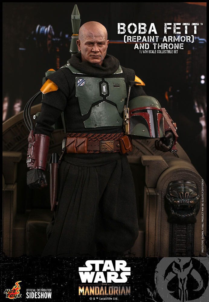Star Wars The Mandalorian Action Figure Boba Fett Repaint Armor and Throne Special Edition Hot Toys