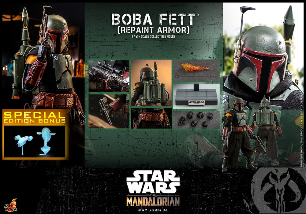 Star Wars The Mandalorian Action Figure Boba Fett Repaint Armor Special Edition Hot Toys