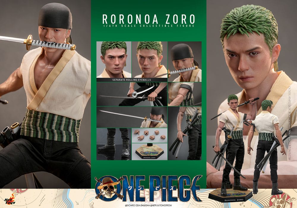 One Piece Netflix Action Figure Roronoa Zoro Hot Toys
