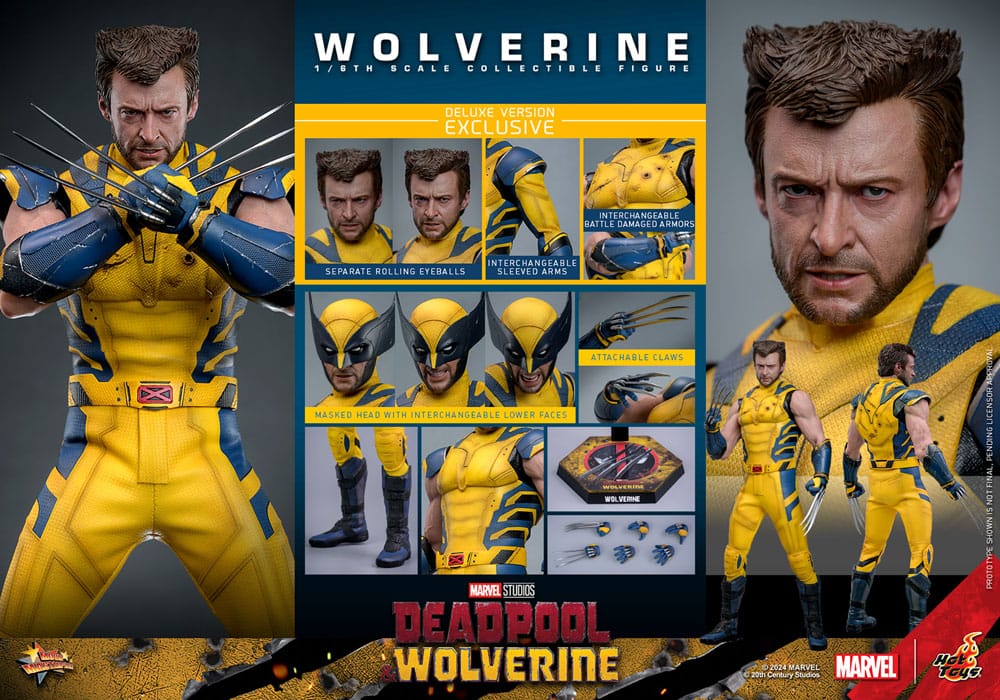 Deadpool & Wolverine Movie Masterpiece Action Figure Wolverine Deluxe Version Hot Toys