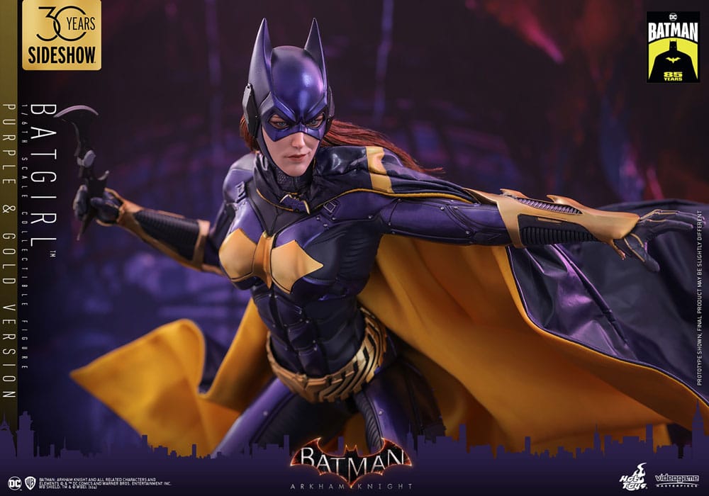 Batman Arkham Knight Videogame Masterpiece Action Figure Batgirl Purple and Gold Version Exclusive Hot Toys