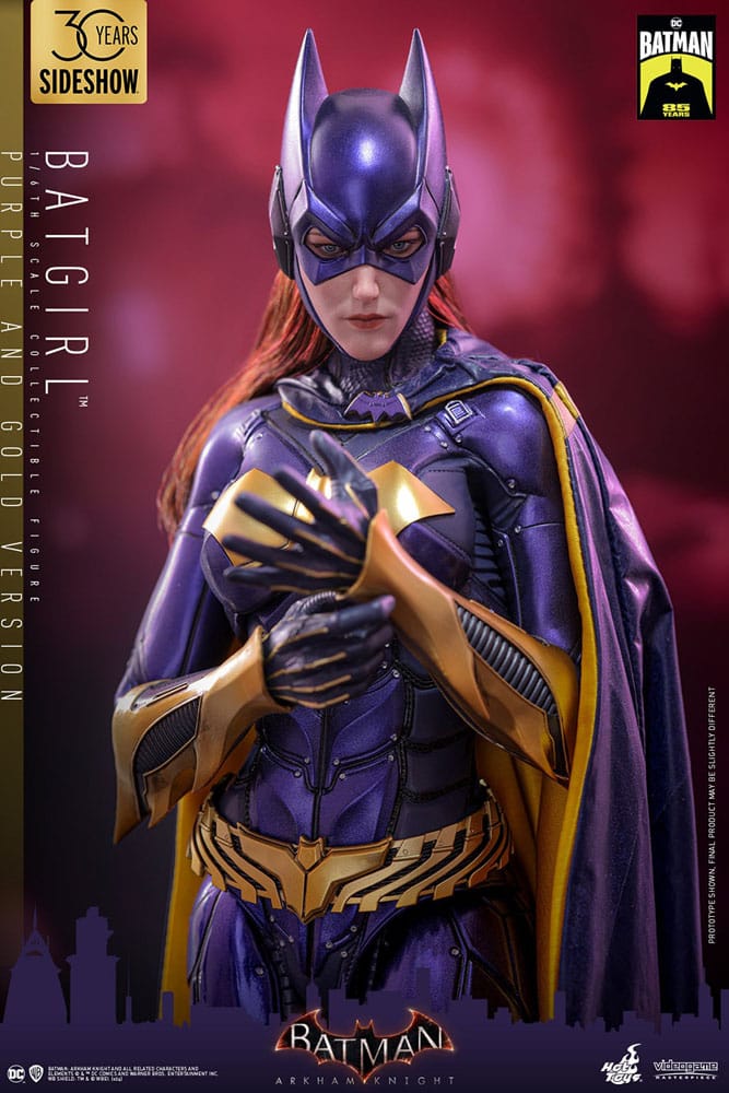 Batman Arkham Knight Videogame Masterpiece Action Figure Batgirl Purple and Gold Version Exclusive Hot Toys