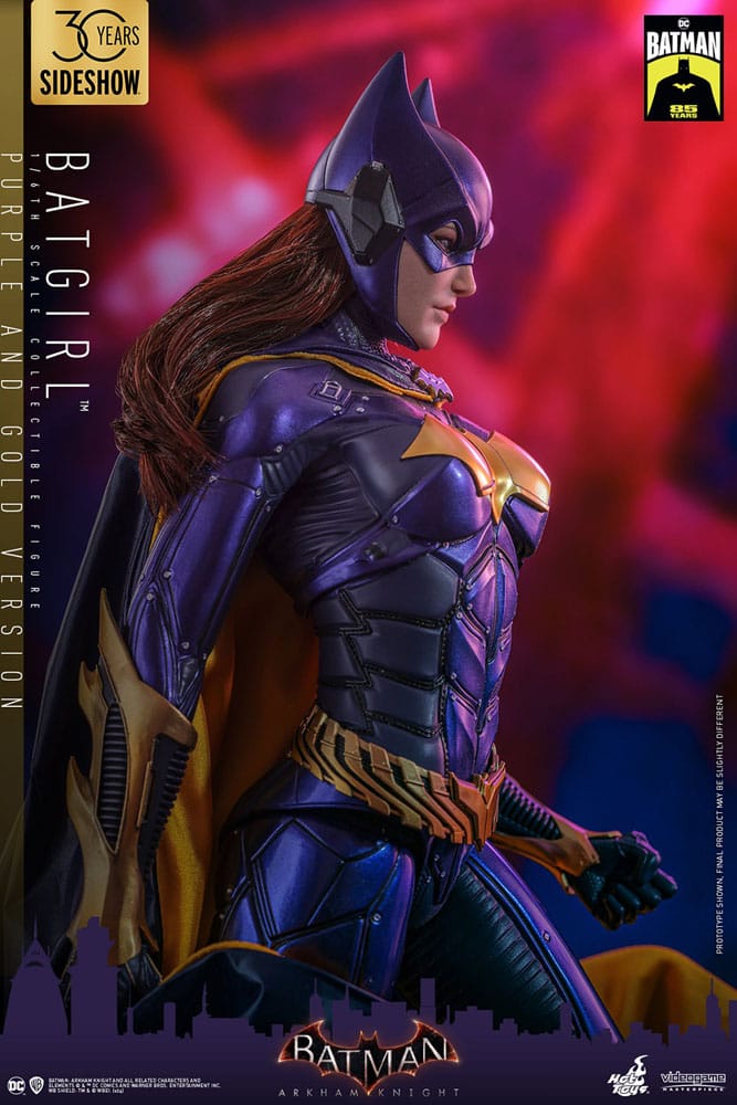 Batman Arkham Knight Videogame Masterpiece Action Figure Batgirl Purple and Gold Version Exclusive Hot Toys