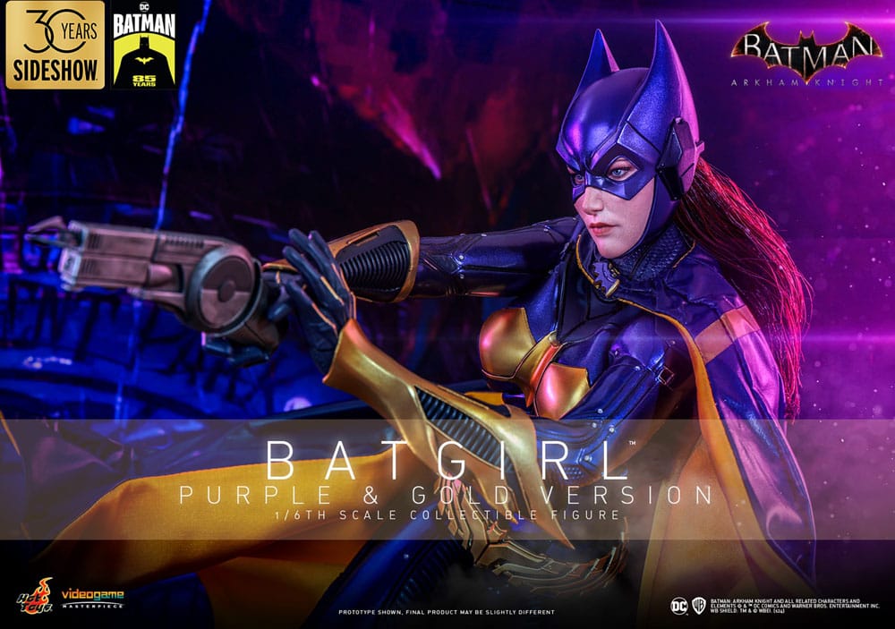 Batman Arkham Knight Videogame Masterpiece Action Figure Batgirl Purple and Gold Version Exclusive Hot Toys