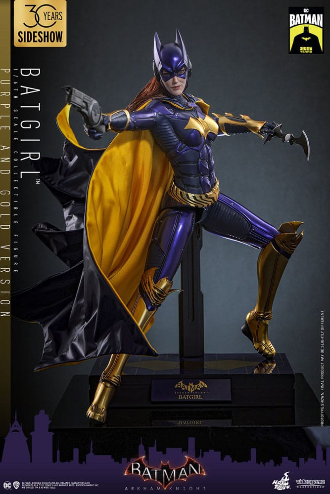 Batman Arkham Knight Videogame Masterpiece Action Figure Batgirl Purple and Gold Version Exclusive Hot Toys