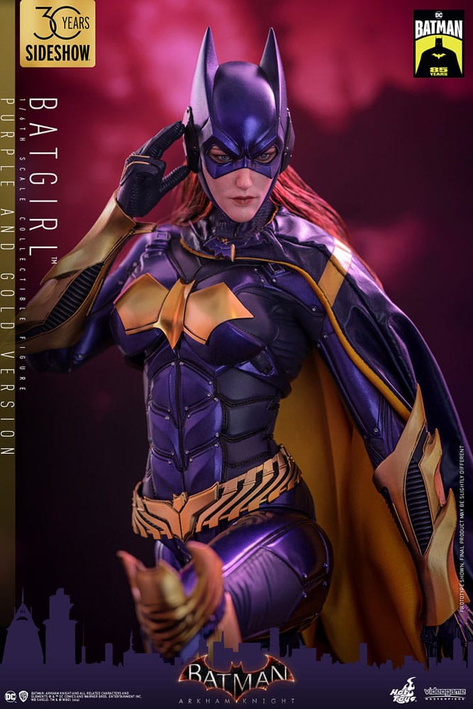 Batman Arkham Knight Videogame Masterpiece Action Figure Batgirl Purple and Gold Version Exclusive Hot Toys