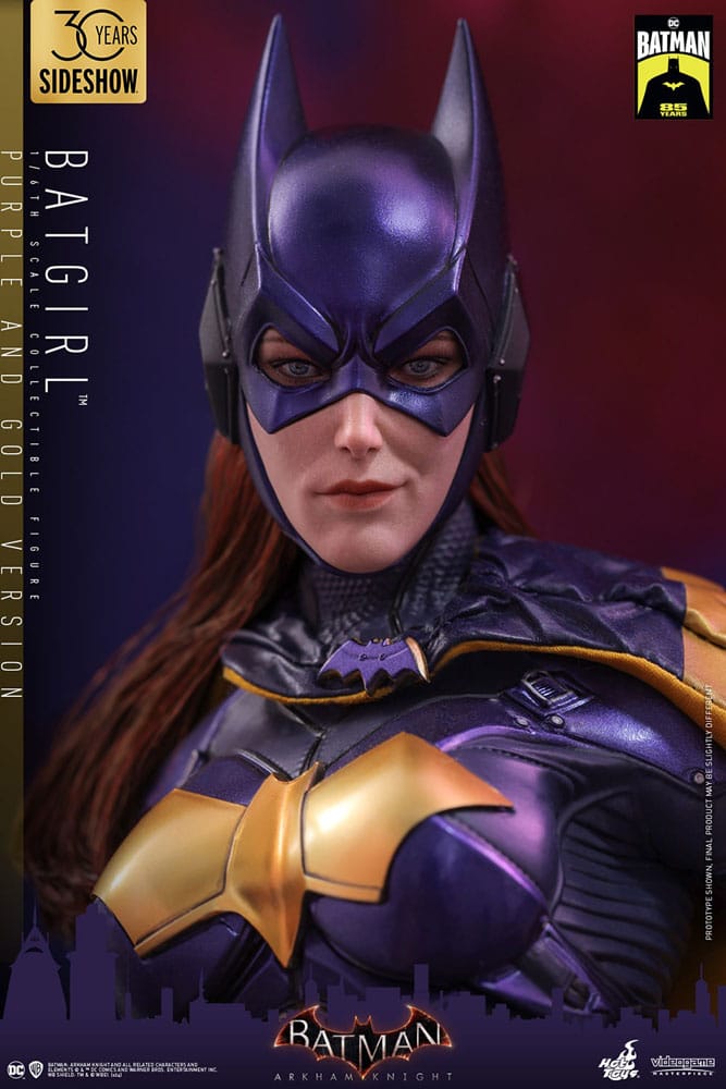 Batman Arkham Knight Videogame Masterpiece Action Figure Batgirl Purple and Gold Version Exclusive Hot Toys