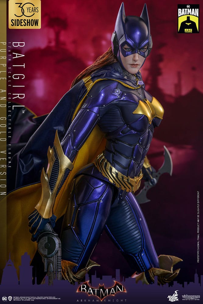 Batman Arkham Knight Videogame Masterpiece Action Figure Batgirl Purple and Gold Version Exclusive Hot Toys