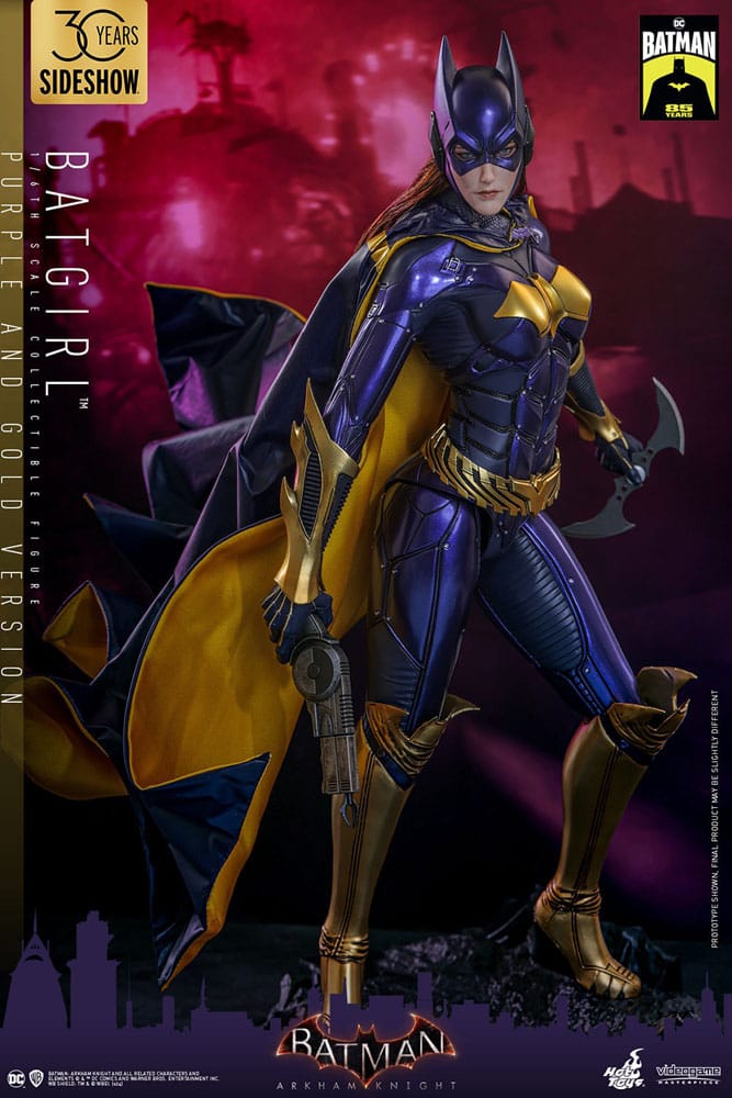 Batman Arkham Knight Videogame Masterpiece Action Figure Batgirl Purple and Gold Version Exclusive Hot Toys