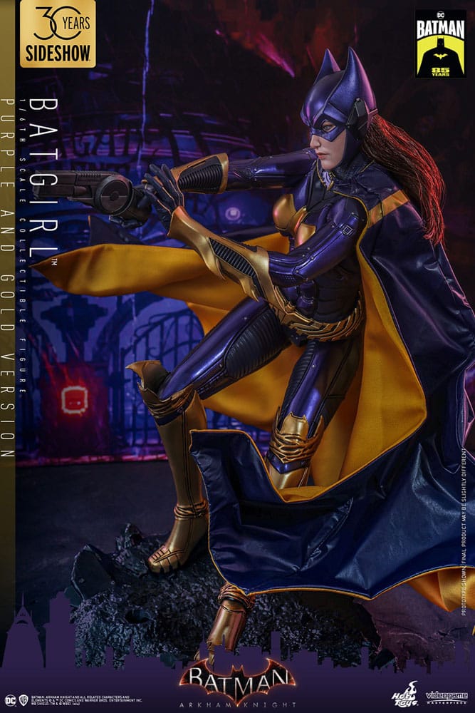 Batman Arkham Knight Videogame Masterpiece Action Figure Batgirl Purple and Gold Version Exclusive Hot Toys