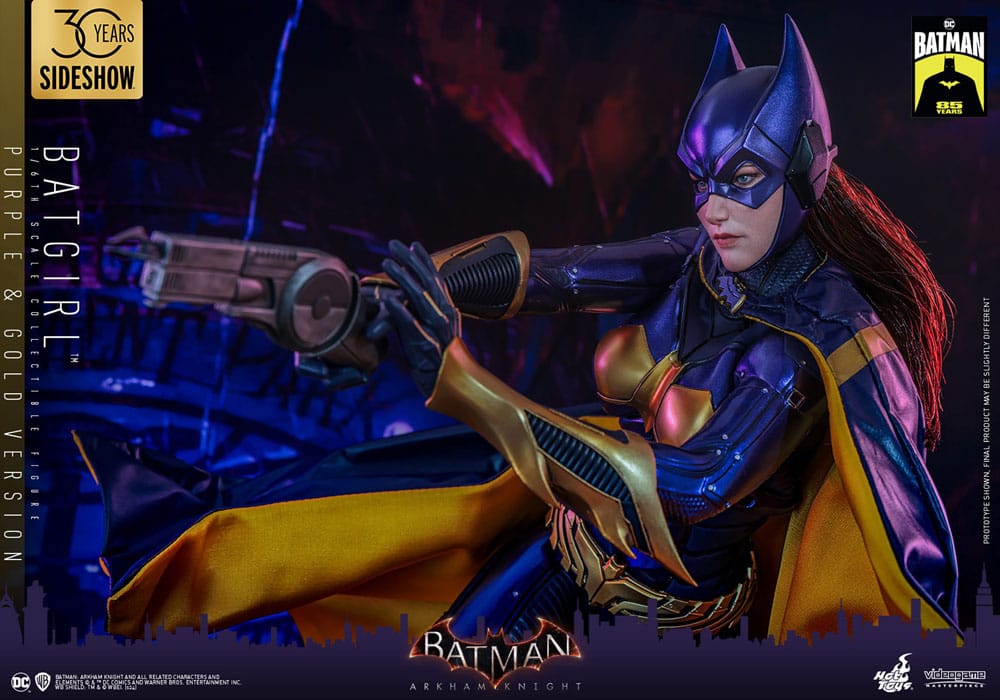 Batman Arkham Knight Videogame Masterpiece Action Figure Batgirl Purple and Gold Version Exclusive Hot Toys