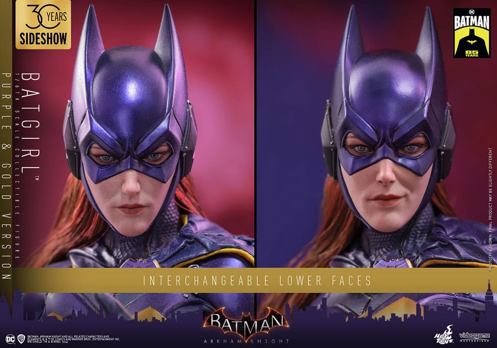 Batman Arkham Knight Videogame Masterpiece Action Figure Batgirl Purple and Gold Version Exclusive Hot Toys