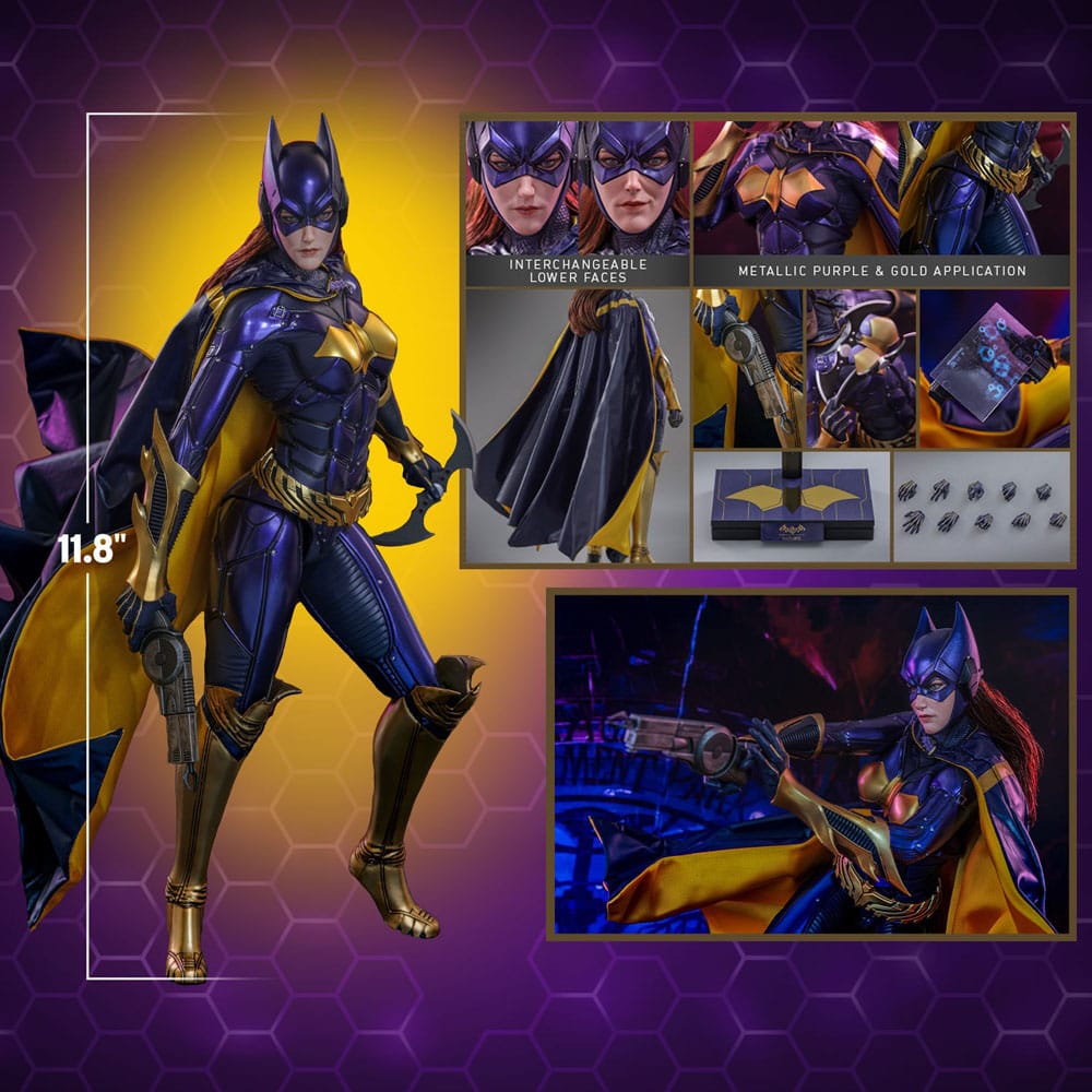 Batman Arkham Knight Videogame Masterpiece Action Figure Batgirl Purple and Gold Version Exclusive Hot Toys