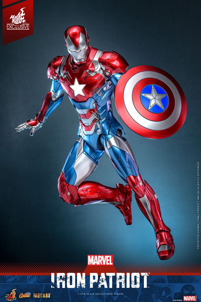 Marvel Comic Diecast Masterpiece Action Figure Iron Patriot Hot Toys Exclusive Hot Toys
