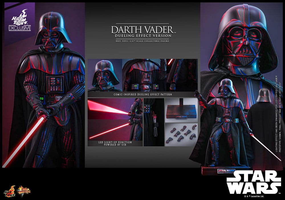 Star Wars Movie Masterpiece Action Figure Darth Vader Dueling Effect Version Hot Toys Exclusive Hot Toys