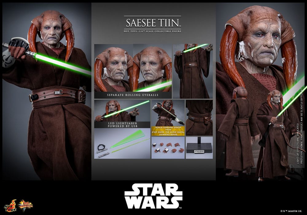 Star Wars Episode III Revenge of the Sith Movie Masterpiece Action Figure Saesee Tiin Hot Toys