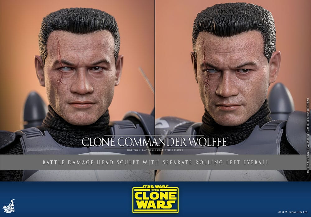 Star Wars The Clone Wars Action Figure Clone Commander Wolffe Hot Toys