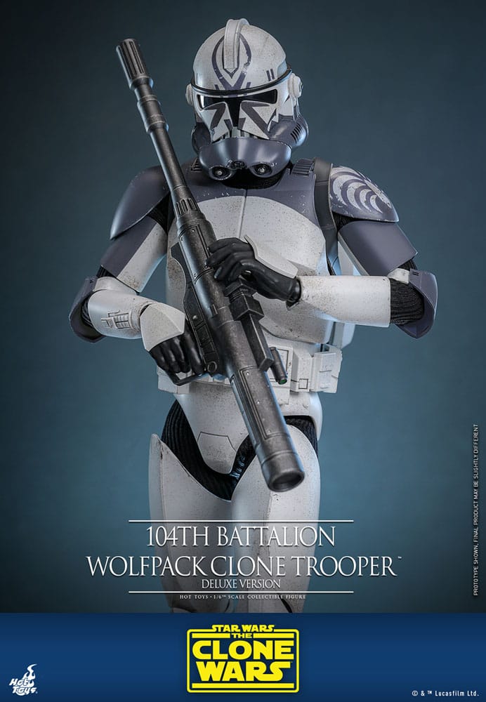 Star Wars The Clone Wars Action Figure 104th Battalion Wolfpack Clone Trooper Deluxe Version Hot Toys