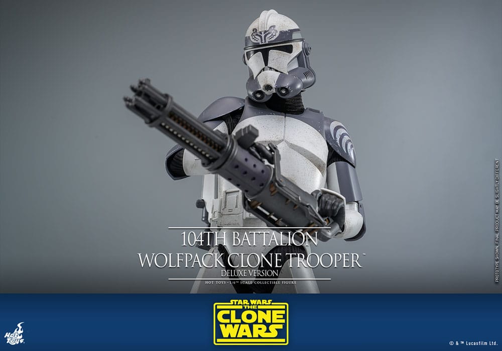 Star Wars The Clone Wars Action Figure 104th Battalion Wolfpack Clone Trooper Deluxe Version Hot Toys
