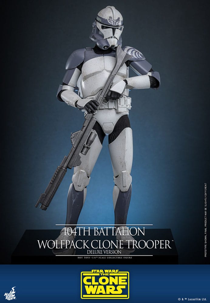 Star Wars The Clone Wars Action Figure 104th Battalion Wolfpack Clone Trooper Deluxe Version Hot Toys